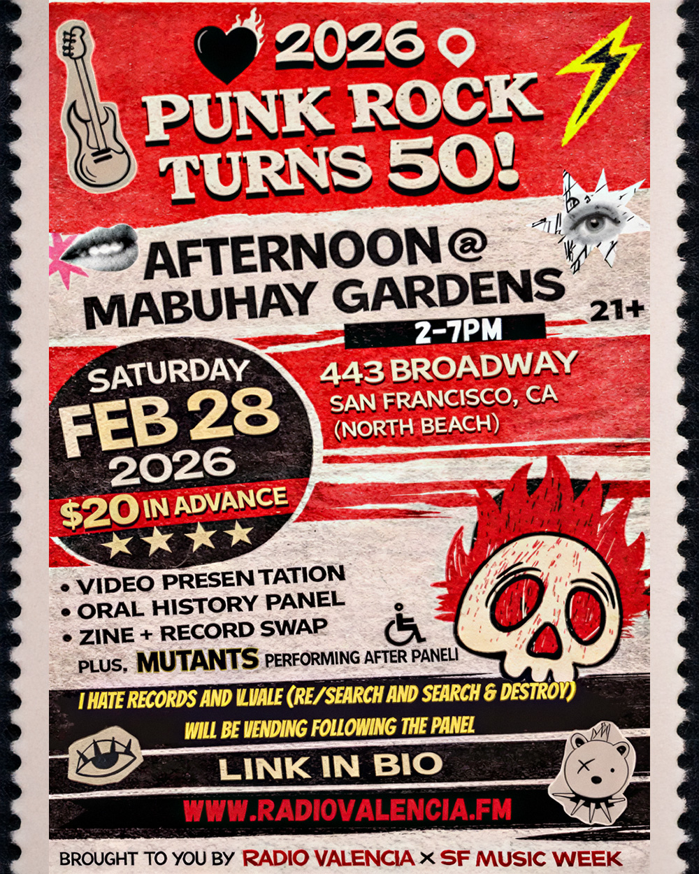 50 Years of Punk Rock Poster