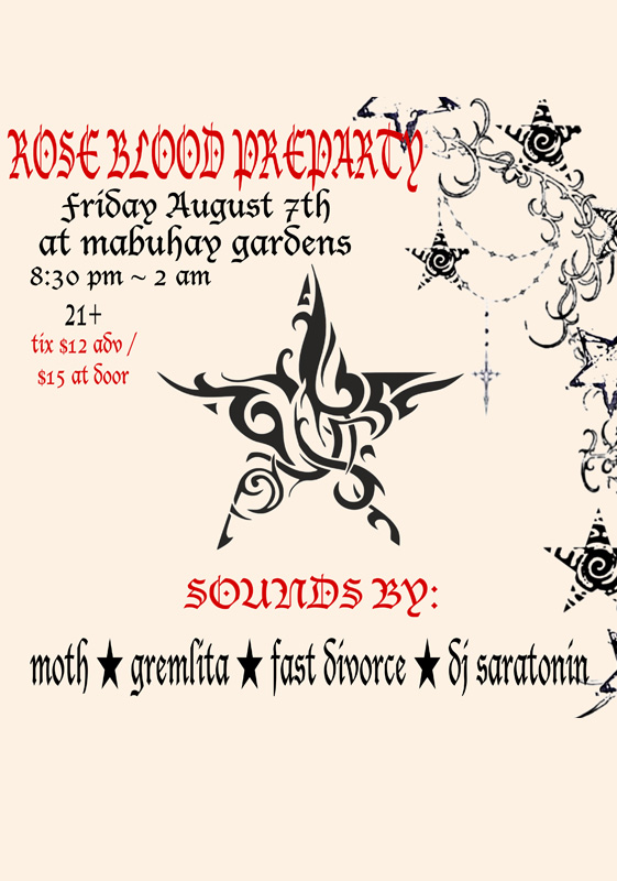 Roseblood Festival Pre-Party